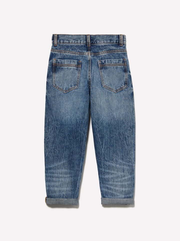 Jeans with logo - boy's jeans - Blue | Sisley Young image number 2